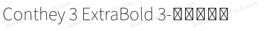Conthey 3 ExtraBold 3字体转换